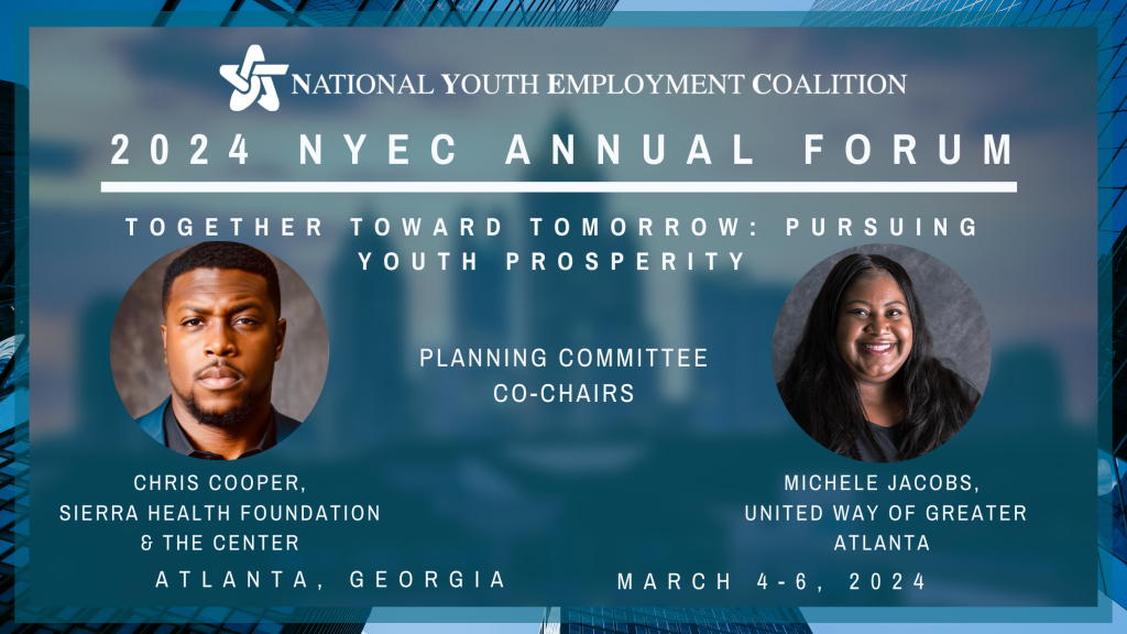 NYEC 2024 forum banner with two portraits