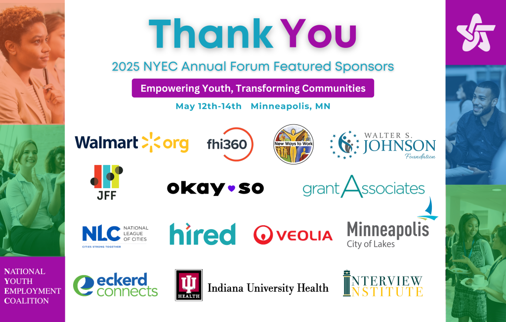 Thank you banner with 2025 NYEC sponsor logos