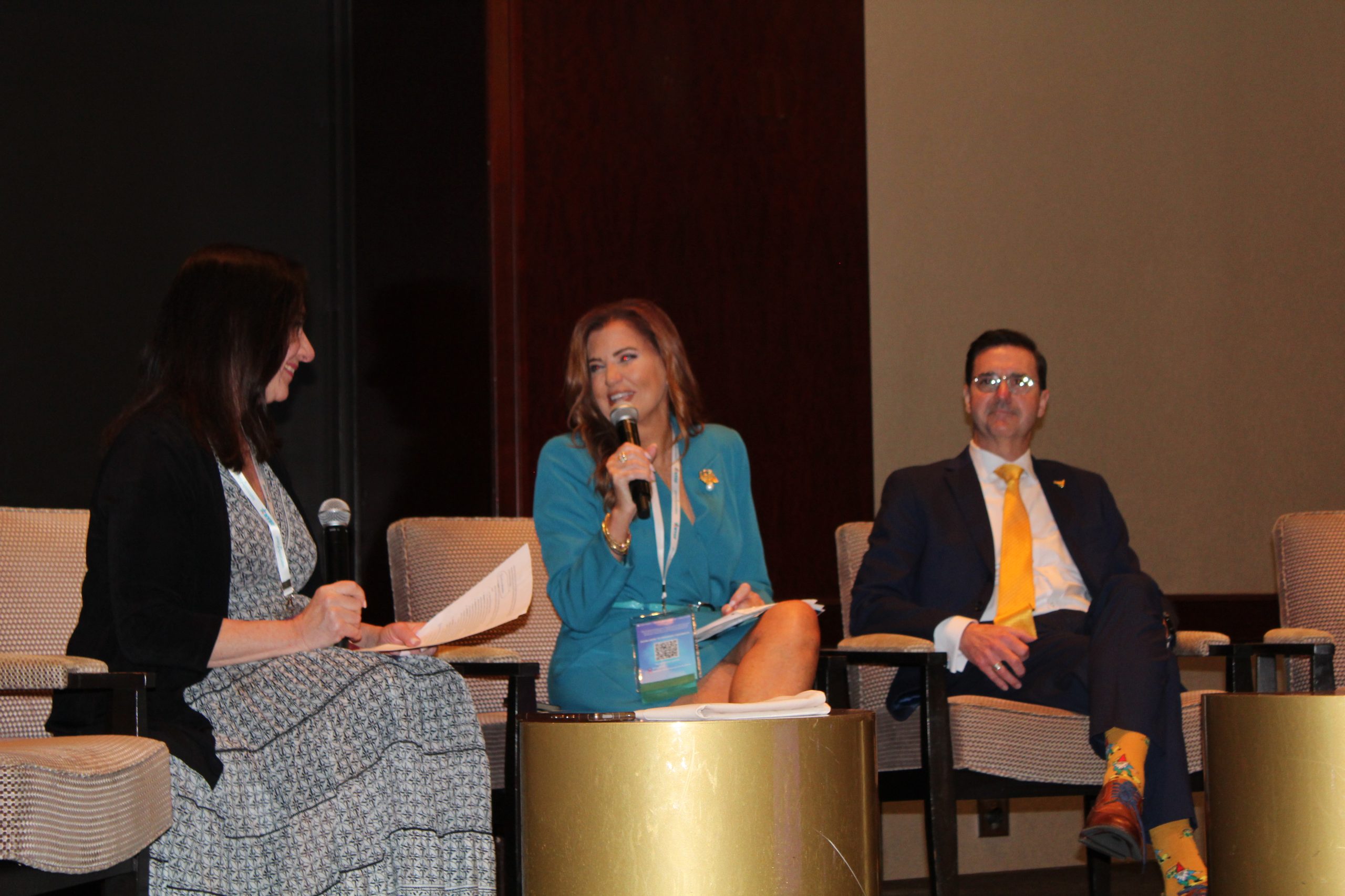 Panelist presenting at NYEC AI forum