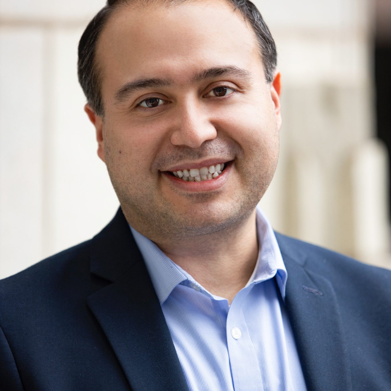 Smiling professional man in suit jacket