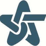 Abstract blue interlaced star logo